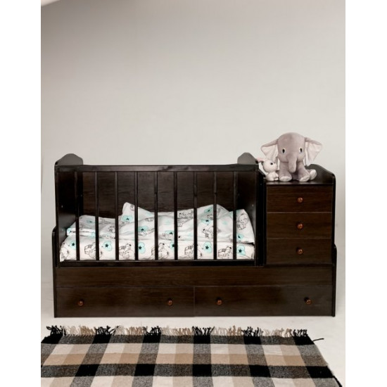 Transformable crib Dream Wenge 16mm 1740x1030x650 mm