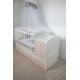 Transformable crib Dream White-Sakura 16mm 1740x1030x650 mm