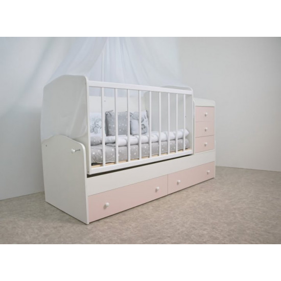 Transformable crib Dream White-Sakura 16mm 1740x1030x650 mm