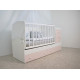 Transformable crib Dream White-Sakura 16mm 1740x1030x650 mm