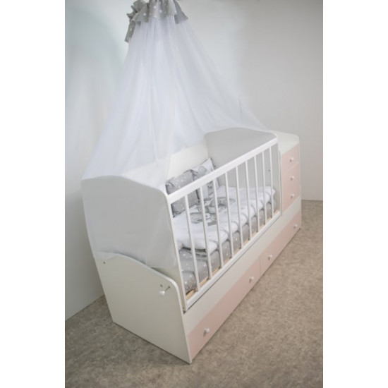Transformable crib Dream White-Sakura 16mm 1740x1030x650 mm