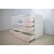 Transformable crib Dream White-Sakura 16mm 1740x1030x650 mm