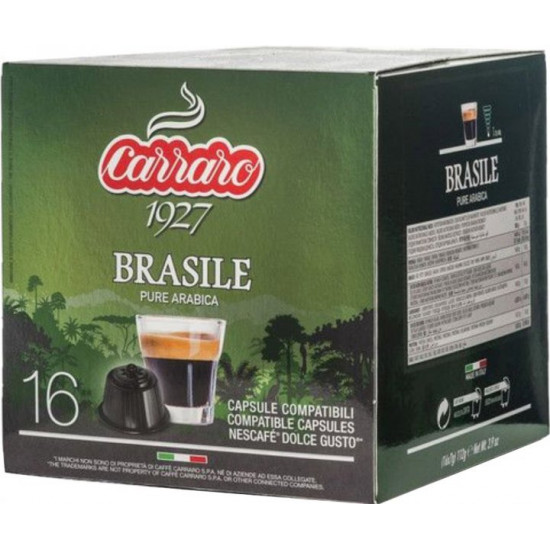 Кофе в капсулах Carraro Brasile Dolce Gusto 7 г х 16 шт (8000604900876) Кофе в капсулах Carraro Brasile Dolce Gusto 7 г х 16 шт (8000604900876)