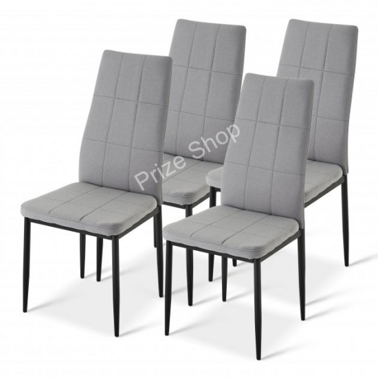 Стулья кухонные комплект 4 шт Homart TCM-005GC текстиль серый (9297) Стулья кухонные комплект 4 шт Homart TCM-005GC текстиль серый (9297)