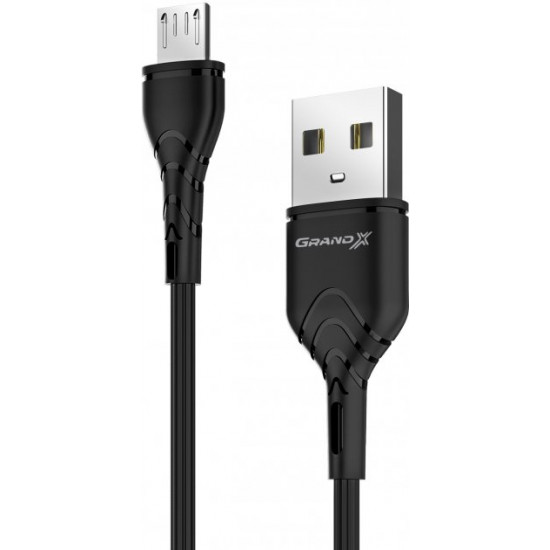 Cable Grand-X USB-micro USB 3A 1 m Black (PM-03B) Cable Grand-X USB-micro USB 3A 1 m Black (PM-03B)