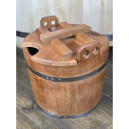 Steamer for bathhouse oak with stainless hoops No. 2 25 l Steamer for bathhouse oak with stainless hoops No. 2 25 l