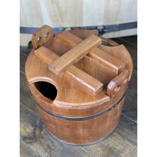 Steamer for bathhouse oak with stainless hoops No. 2 25 l Steamer for bathhouse oak with stainless hoops No. 2 25 l