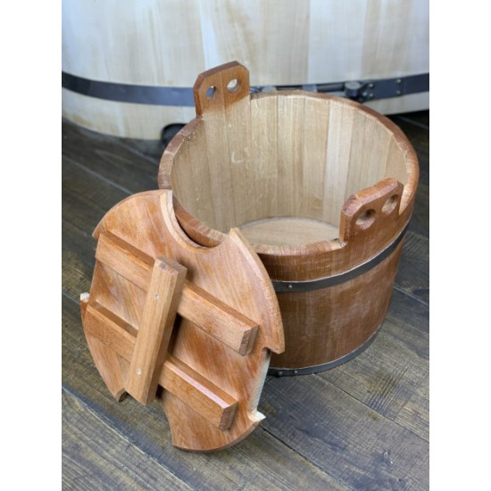 Steamer for bathhouse oak with stainless hoops No. 2 25 l Steamer for bathhouse oak with stainless hoops No. 2 25 l