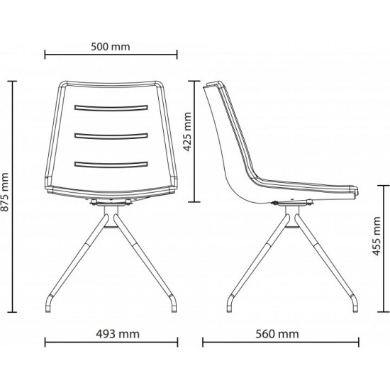 Chair Nowy Styl MERI ordf SN ALU (BOX-1) KL-306 Chair Nowy Styl MERI ordf SN ALU (BOX-1) KL-306