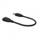  Кабель адаптер угловой Alitek USB Male - USB Female, 21 см (48410)