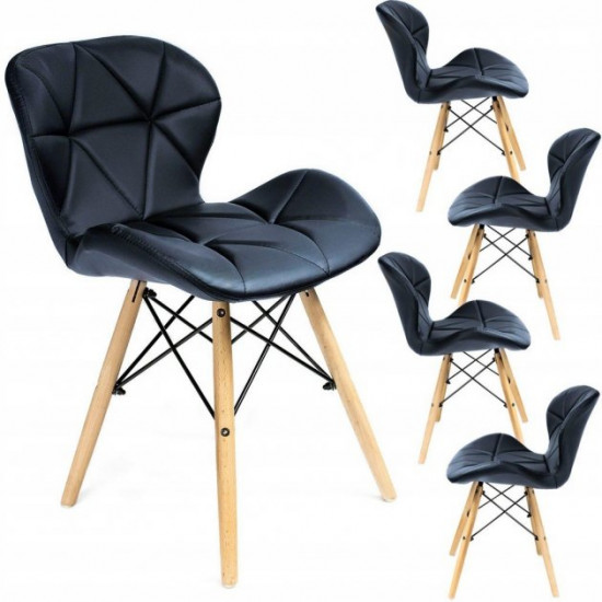 Chair JUMI Scandinavian Design (eco-leather) Black Chair JUMI Scandinavian Design (eco-leather) Black