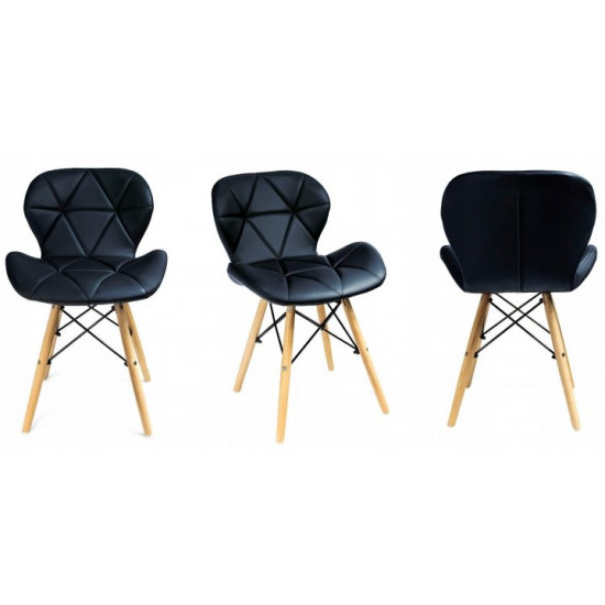 Chair JUMI Scandinavian Design (eco-leather) Black Chair JUMI Scandinavian Design (eco-leather) Black