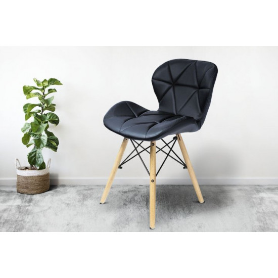Chair JUMI Scandinavian Design (eco-leather) Black Chair JUMI Scandinavian Design (eco-leather) Black