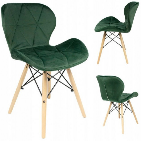 Стілець JUMI Scandinavian Design (велюр) Green Стілець JUMI Scandinavian Design (велюр) Green