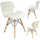 Стілець JUMI Scandinavian Design (еко-шкіра) White Стілець JUMI Scandinavian Design (еко-шкіра) White