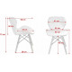 Стілець JUMI Scandinavian Design (еко-шкіра) White Стілець JUMI Scandinavian Design (еко-шкіра) White