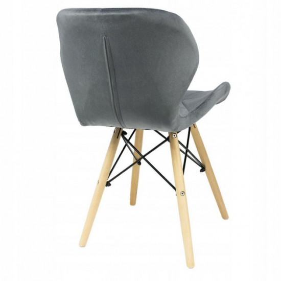 Стілець JUMI Scandinavian Design (велюр) Grey Стілець JUMI Scandinavian Design (велюр) Grey