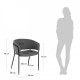 Стілець La Forma KONNIE CC0297VD03 Сірий Стілець La Forma KONNIE CC0297VD03 Сірий