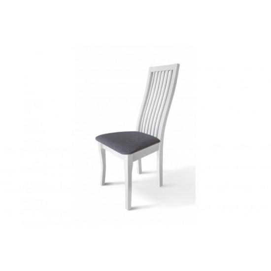 Wooden chair with a hard back and soft seat Mix Furniture Jasmine white/Hollywood Wooden chair with a hard back and soft seat Mix Furniture Jasmine white/Hollywood