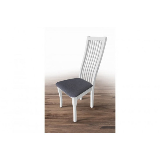 Wooden chair with a hard back and soft seat Mix Furniture Jasmine white/Hollywood Wooden chair with a hard back and soft seat Mix Furniture Jasmine white/Hollywood