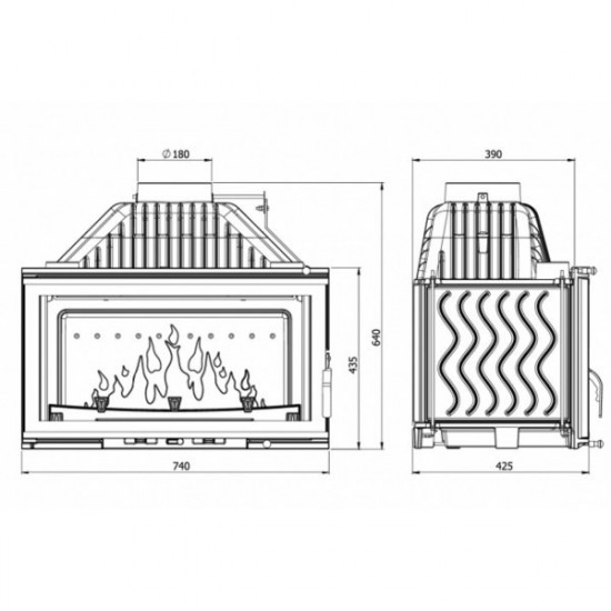 Камінна топка KAWMET W16 (14.7 kW) Камінна топка KAWMET W16 (14.7 kW)