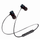 Wireless vacuum bluetooth headphones with microphone with magnetic fixation XT-6 Black Wireless vacuum bluetooth headphones with microphone with magnetic fixation XT-6 Black