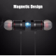Wireless vacuum bluetooth headphones with microphone with magnetic fixation XT-6 Black Wireless vacuum bluetooth headphones with microphone with magnetic fixation XT-6 Black