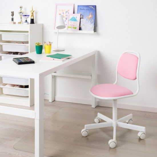 Children's chair IKEA ORFJALL white Vissle pink (704.417.69) Children's chair IKEA ORFJALL white Vissle pink (704.417.69)
