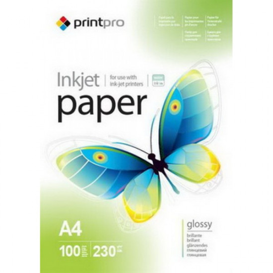 Фотопапір PrintPro глянцевий 230г/м2 A4 100л (PGE230100A4) Фотопапір PrintPro глянцевий 230г/м2 A4 100л (PGE230100A4)