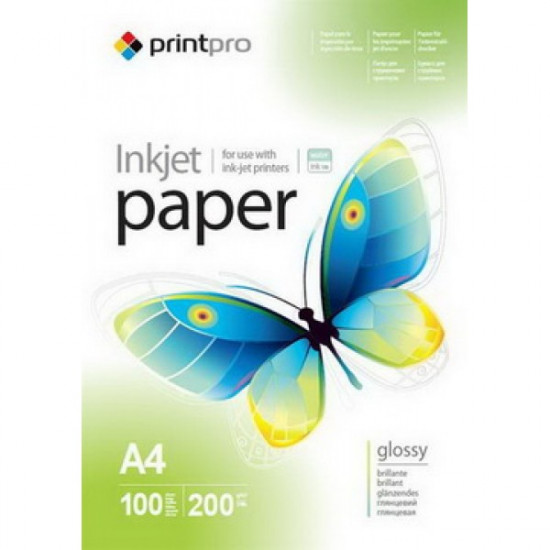 Фотопапір PrintPro глянцевий 200г/м2 A4 100л (PGE200100A4) Фотопапір PrintPro глянцевий 200г/м2 A4 100л (PGE200100A4)