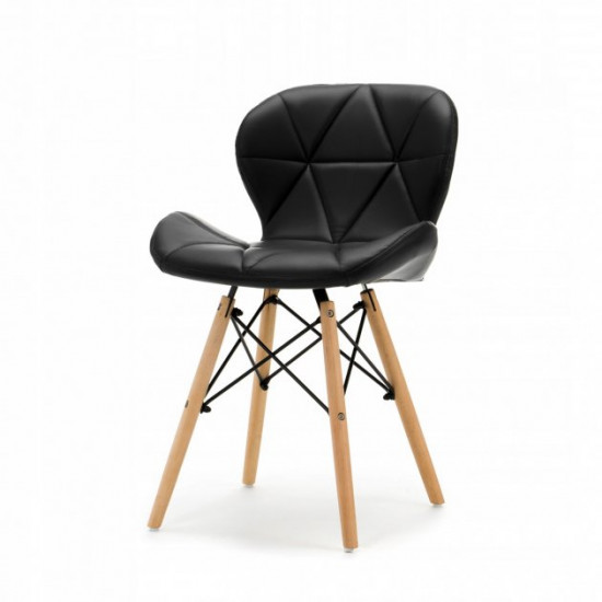 Chair ROLLO Eco leather Black Chair ROLLO Eco leather Black