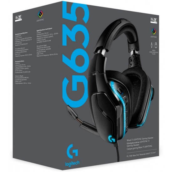 Навушники Logitech Gaming Headset G635 (981-000750) Навушники Logitech Gaming Headset G635 (981-000750)