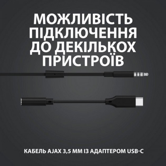 Навушники Logitech G333 Gaming Earphones (981-000924) Black Навушники Logitech G333 Gaming Earphones (981-000924) Black