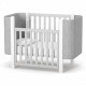 Baby crib made of natural wood Monaco LD5 Velor white with gray Veres (without mattress) Baby crib made of natural wood Monaco LD5 Velor white with gray Veres (without mattress)