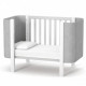 Baby crib made of natural wood Monaco LD5 Velor white with gray Veres (without mattress) Baby crib made of natural wood Monaco LD5 Velor white with gray Veres (without mattress)