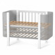 Baby crib made of natural wood Monaco LD5 Velor white with gray Veres (without mattress) Baby crib made of natural wood Monaco LD5 Velor white with gray Veres (without mattress)