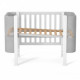 Baby crib made of natural wood Monaco LD5 Velor white with gray Veres (without mattress) Baby crib made of natural wood Monaco LD5 Velor white with gray Veres (without mattress)