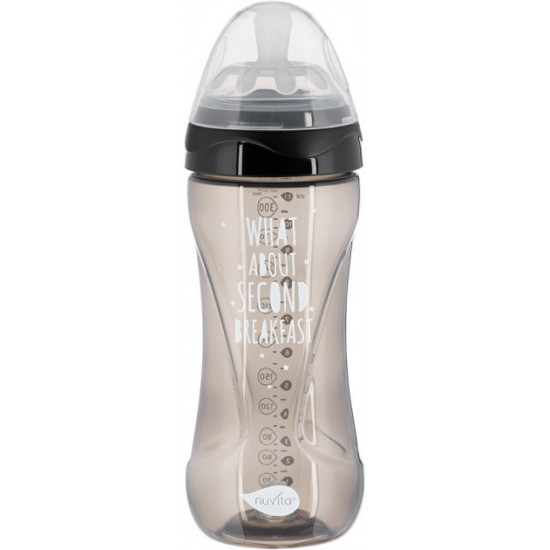 Baby Anti-colic feeding bottle Nuvita Mimic Cool 330 ml Black (NV6052BLACK) Baby Anti-colic feeding bottle Nuvita Mimic Cool 330 ml Black (NV6052BLACK)