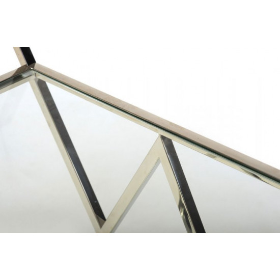 Стол кофейный Vetro Mebel К-01 Прозрачный+серебро (K-1-clear-silv) Стол кофейный Vetro Mebel К-01 Прозрачный+серебро (K-1-clear-silv)