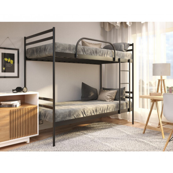 Двоярусне ліжко Comfort Duo Метакам Чорний 90х190 Двоярусне ліжко Comfort Duo Метакам Чорний 90х190