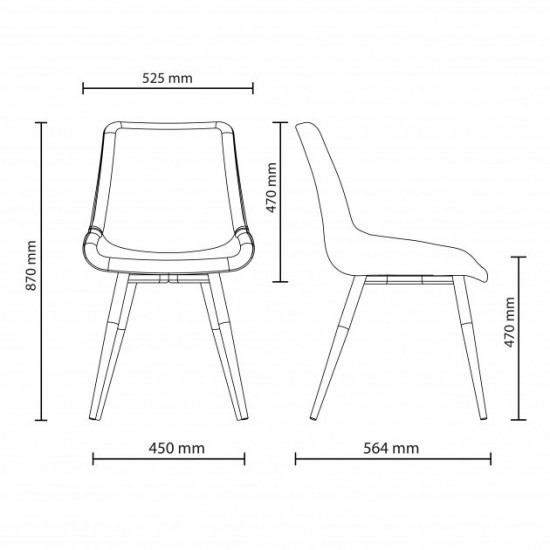 Chair Nowy Styl NICOLE ordf HN BLACK (BOX-1) ECO-90 Chair Nowy Styl NICOLE ordf HN BLACK (BOX-1) ECO-90