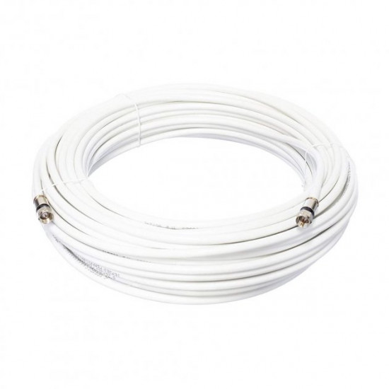 Кабельная сборка EuroSat RG-58 / F-коннекторы (длинна 20м) White Кабельная сборка EuroSat RG-58 / F-коннекторы (длинна 20м) White