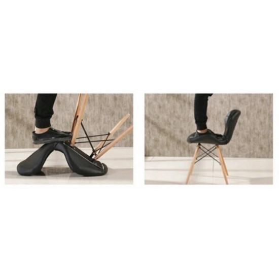 Chair ROLLO velor, black Chair ROLLO velor, black