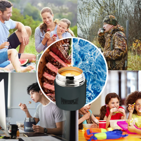 Thermos food PowerPlay 9003 Gray 500 ml (PP_9003_500ml_Grey) Thermos food PowerPlay 9003 Gray 500 ml (PP_9003_500ml_Grey)