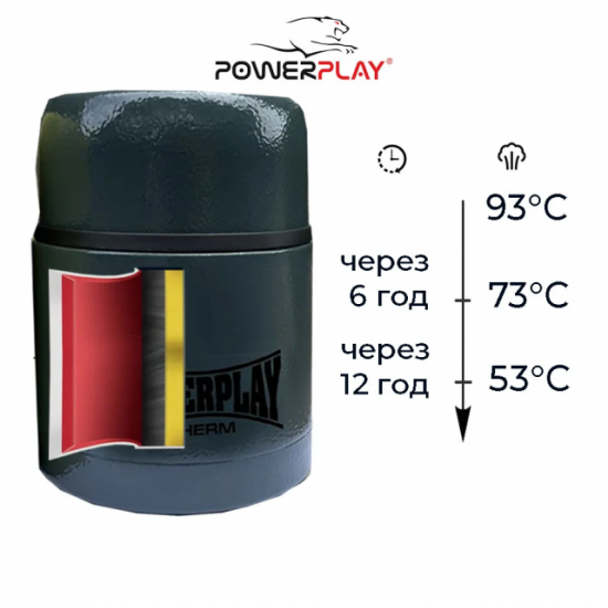 Thermos food PowerPlay 9003 Gray 500 ml (PP_9003_500ml_Grey) Thermos food PowerPlay 9003 Gray 500 ml (PP_9003_500ml_Grey)