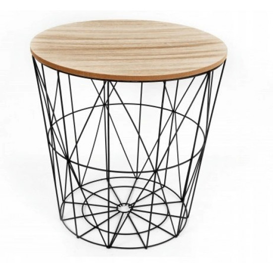 Coffee table-basket VINTAGE black Coffee table-basket VINTAGE black