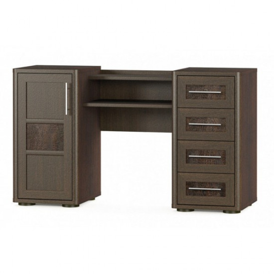 Dressing table Tokyo 1D4SH/1370*800*440 made of chipboard, dark Wenge color Furniture Service Dressing table Tokyo 1D4SH/1370*800*440 made of chipboard, dark Wenge color Furniture Service