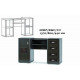 Dressing table Tokyo 1D4SH/1370*800*440 made of chipboard, dark Wenge color Furniture Service Dressing table Tokyo 1D4SH/1370*800*440 made of chipboard, dark Wenge color Furniture Service