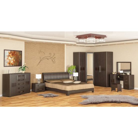 Dressing table Tokyo 1D4SH/1370*800*440 made of chipboard, dark Wenge color Furniture Service Dressing table Tokyo 1D4SH/1370*800*440 made of chipboard, dark Wenge color Furniture Service