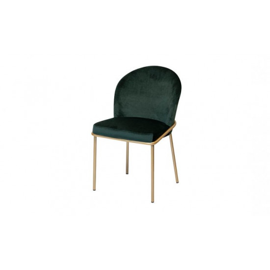 Chair Milton Metal seat Fabric 500x560x825 green gold Chair Milton Metal seat Fabric 500x560x825 green gold